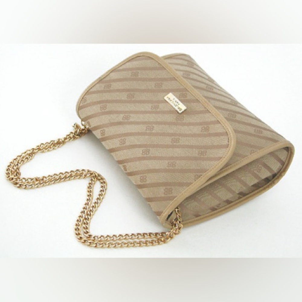 Vintage Balenciaga Tan Gold Shoulder Bag with Quilted Design